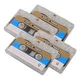 4 x Blanko-Audio-Klebebänder – transparente Hülle, DIY-Kassettenbänder für kreative...