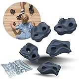 Spielturmking® Klettergriffe Anthrazit 5-30 Stück, Klettersteine Kinder,...