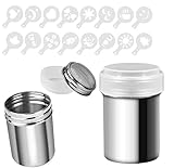 2er-Pack Edelstahl-Pulverstreuer und pulverförmiger Shaker Sieb Shaker Pfefferstreuer...