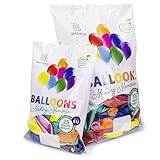 Luftballons gemischte Farben - 100% Reiner NATURLATEX - Premium Qualität - Latex Party...