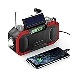 zinhsq 5000mAh-Notfallradio, Wetterradio, Handkurbelradio, NOAA/AM/FM-Tragbares Radio,...