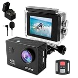 TIMNUT Action Cam 4K Unterwasserkamera 131ft,EIS 20MP Wasserdicht Actionkameras...