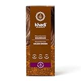 khadi GOLDBRAUN Pflanzenhaarfarbe, Haarfarbe für schillerndes Bernstein bis zu samtig...