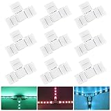 9 Stück LED Streifen Verbinder 5 Polig RGB SMD Strip Eckverbinder 12MM T-Form LED Strip...