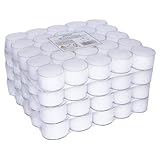 pajoma® Teelichte Weiß | unbeduftete Teelichter | Brenndauer: ca. 8 Std. - 20g...