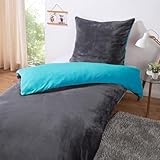 heimtexland ® Winter Plüsch Wende Bettwäsche Set Cashmere Touch flauschig und warm...