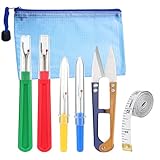 6 Stück Nahttrenner,Saumtrenner Seam Ripper Set mit Schutzkappe,Groß/Klein...