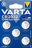 VARTA Batterien Knopfzellen CR2032, Lithium Coin, 3V, kindersichere Verpackung, für...