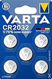 VARTA Batterien Knopfzellen CR2032, Lithium Coin, 3V, kindersichere Verpackung, für...