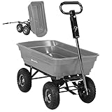 Miweba Bollerwagen Dumper | 𝟑𝟎𝟎 kg Traglast - Luftreifen - Volumen 75 L...