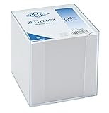 Wedo 270265016 Zettelbox Kunststoff (9 x 9 cm, gefüllt, circa 700 Blatt)...