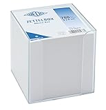 Wedo 270265016 Zettelbox Kunststoff (9 x 9 cm, gefüllt, circa 700 Blatt)...