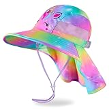 MHJY Sonnenhut Kinder Sonnenmütze Mädchen Hut Sommer UV Schutz 50 Mützen Einhorn...