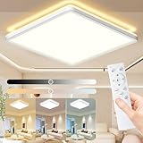 HABOWN LED Deckenleuchte Flach Dimmbar mit Fernbedienung, 24W 3200LM, 3000-6500K...