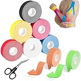 8 Rollen Kinesiologie Tape 2,5cm x 5m, Wasserfestes und Elastisches Kinesiotapes...