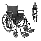 PEPE Mobility - Rollstuhl Faltbar Leicht (Stahlkonstruktion 17,5 kg), Klappbare...