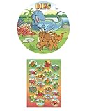 Dekozauber24 2er Set Dinosaurier Essbarer Tortenaufleger + 20x Muffinaufleger,...