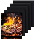 5er Set BBQ Grillmatte 50 x 40 cm, Teflon Grillmatten Premium Antihaft-Beschichtung,...