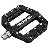 ROCKBROS Fahrradpedale Nylon Composite Flatpedale 9/16 Mtb Pedale 3 Bearing Rutschfest...