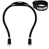 LEDGLE Leselampe LED Buchlampe Wiederaufladbar, Handarbeitslampe Flexibel, 3-Stufe...