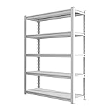 Future Warrior Lagerregal Innenmontiert Weiß, 900kg Gesamtlast - 80x35x180cm, 5 Böden...