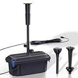 Biling 40 W Teichfilterpumpe mit Filter, All-in-One 660 GPH Teichpumpe Filter...