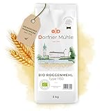 Bio Roggenmehl Type 1150 [5kg] - Traditionelles Roggenmehl aus Bayern für...