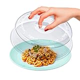 Mikrowellen Abdeckung 24cm mit Dampfauslass, Mikrowelle Abdeckhaube zum Abdecken der...