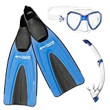SALVIMAR, Tris Schnorchelmaske Morpheus Adulto Silikon + Snorkel Time Splash + Nobilis...