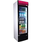 ZORRO - Getränkekühlschrank ZK 280 Liter - mit Werbetafel - weiß/schwarz -...