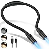 LUXJET Leselampe Hals, LED Leselampe Bett Aufladbare Buchlampe mit 3 Farben &...