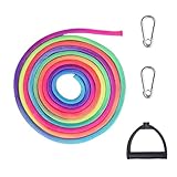 Tulov 4M Schlittenseil, Regenbogen Farbe Schlittenleine, Schlittenseil Zugseil,...