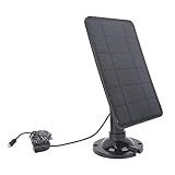RiToEasysports Solar Ladegerät, 10W 5V Micro USB Schwarz Solar Ladegerät Solar Power...