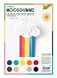 folia 231009 - Moosgummi, 2 mm, ca. 20 x 29 cm, 10 Bögen, sortiert in 10 Farben...