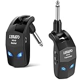 LEKATO Kabelloses Gitarrensystem,2,4 GHz kabelloser Gitarrensender-Empfänger mit 8...