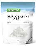 Glucosamin HCL Pure - 1000 g (1 kg) reines Pulver ohne Zusätze - Aus pflanzlicher...