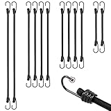 TaoTazon Spanngummi mit Haken, Expander mit Haken 12 Stück, Verschiedene...