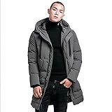 Winter Herren Lange Daunenjacke Baumwolle Gepolsterte Parkas Thermo-Mäntel...