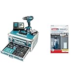 Makita DHP482RFX9 Schlagbohrschrauber 18V / 3 & tesa On & Off Extrastarke Klett Klebepads...