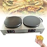 Elektrischer Pfannkuchen-Maker für Pfannkuchen, handelsübliche Antihaft-Maker 40 cm,...