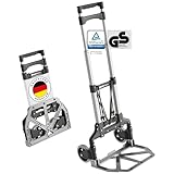 ATHLON TOOLS Aluminium Transportkarre klappbar - extra Langer Teleskopgriff 110...