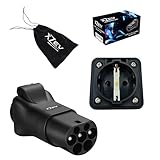 xZEV Adapter Typ 2 auf Schuko, Adapter für Elektrofahrzeug, zum Aufladen von Auto,...