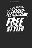 Snowboard Freestyle Notizbuch: 100 Seiten | Liniert | Winter Boarden Boarder...