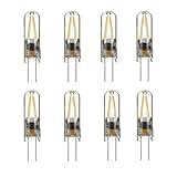 ALIVIM 8 Stück G4 COB LED 1.5W Glühbirne Halogen Lampe Klarglas Kronleuchter Spotlight...