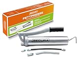 SECURA Fettpresse Handfettpresse Handhebel Presse 3 teilig 400g Fett | präzise Dosierung...