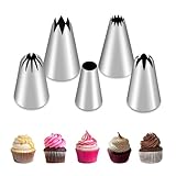 5er Set Profi Spritztüllen große zum Dekorieren von Torten, Cupcakes, Churros,...