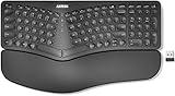 Arteck Geteilte ergonomische Tastatur mit gepolsterter Handgelenk- und Handballenauflage,...
