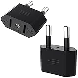VIEVRE US to EU Adapter,2 Stück Adapter USA Deutschland Stecker,Stecker Adapter,US...
