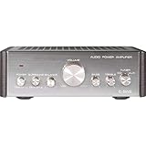 Renkforce E-SA9 Stereo-Verstärker 2 x 12 W Silber (metallic), Dunkelbraun