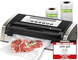 Bonsenkitchen Vakuumiergerät, Vakuumierer, 15L/Min, Inkl. 2 Rollen Vakuumrollen, Design...